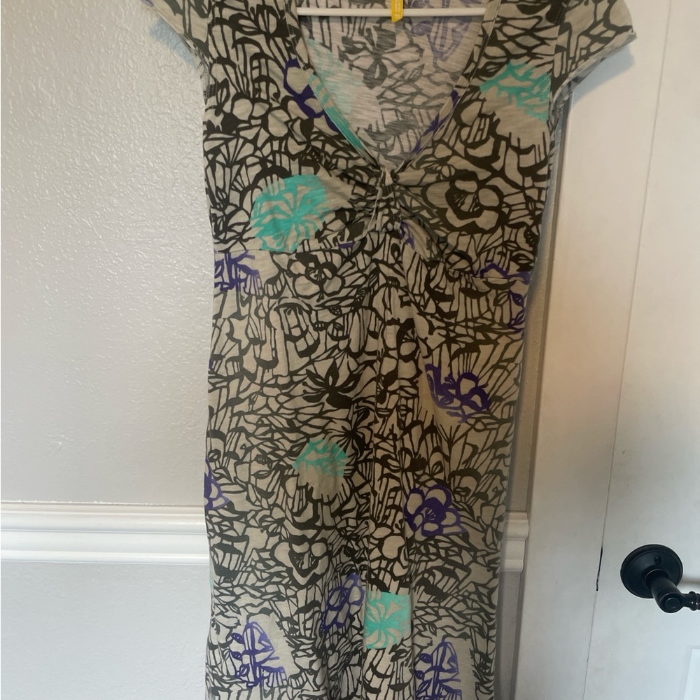 Lolë Floral Print V-Neck Dress